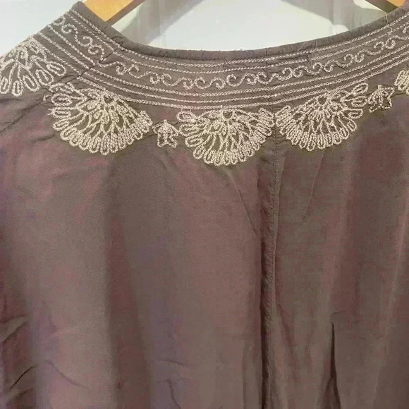 Love Stitch boho butterfly arm blouse embroidered shirt  size large - Picture 5 of 8